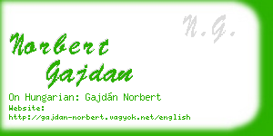 norbert gajdan business card
