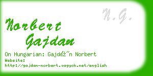 norbert gajdan business card